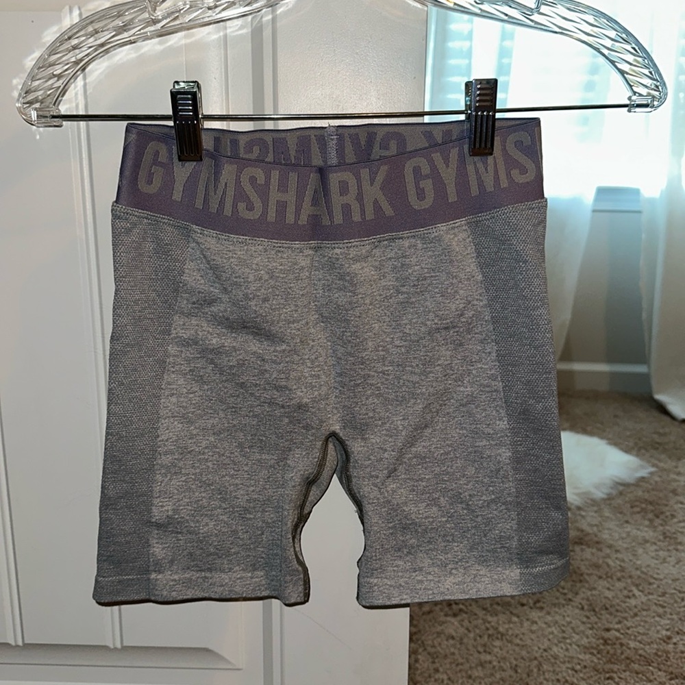 Gymshark Flex Shorts - Light Grey Marl/Blue